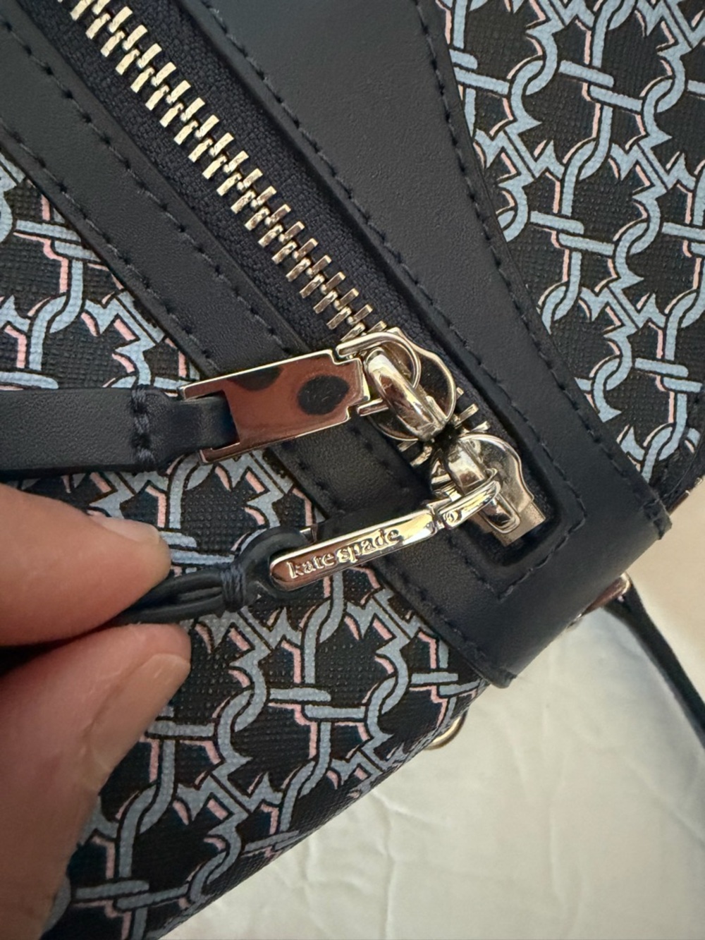Kate Spade Spade Link Mini Convertible Backpack Blue NWOT - Picture 5 of 11